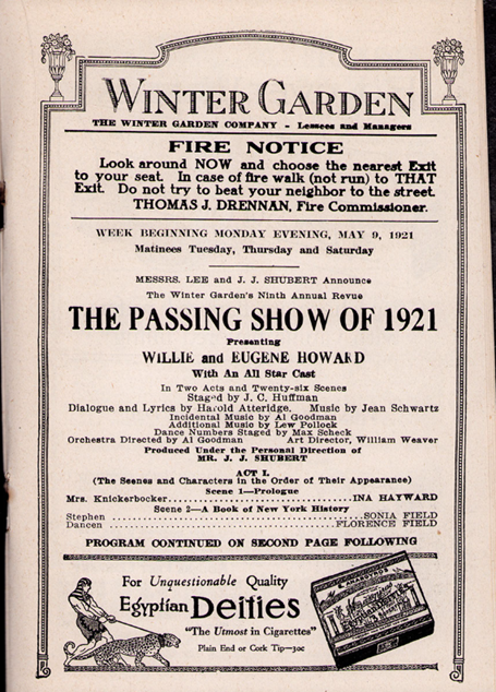 121 Winter Garden Program